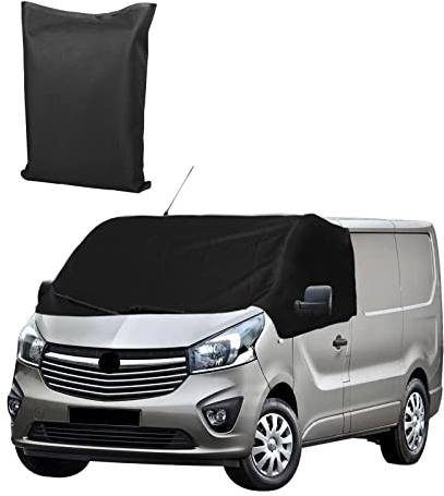 Opaltool Frontscheibe Wrap Cover für Opel Vivaro FIAT Talento Nissan NV300 Primastar 2014-2019, Luxus 600D Auto Windschutzscheiben Abdeckung, Windschutzscheiben Sonnenschutz Frontscheibenabdeckung