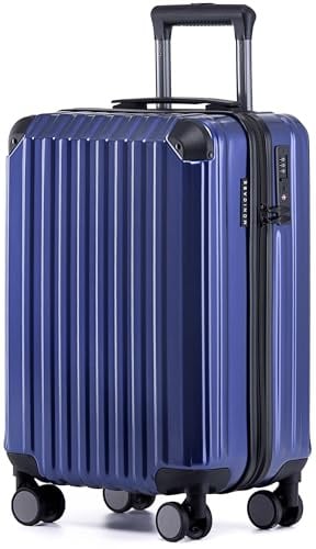 Münicase M816 TSA-Schloss Koffer Reisekoffer Trolley Kofferset Hardschale Boardcase (Diamondblau, Kleiner Koffer)