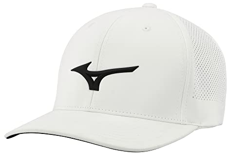 Mizuno Damen Tour Vent Adjustable Hat Golfmütze, weiß/schwarz, Einheitsgröße