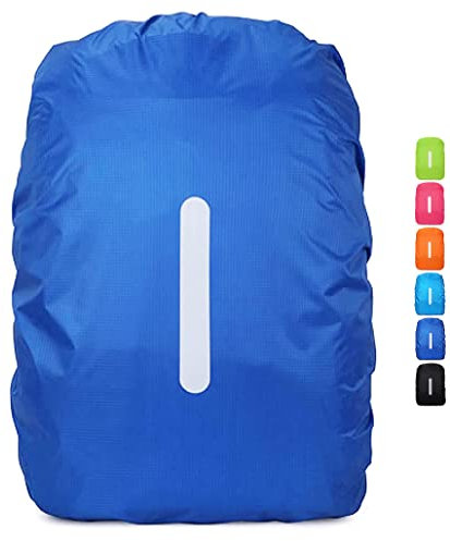 1 Pack Reflektierende Rucksack Regenschutz, Wasserdichte Regenschutz Rucksack, Reflektierende Regenhülle Rucksack aus Polyester, Wasserdichte Rucksackhülle für Outdoor, Wandern, Reiten, Klettern