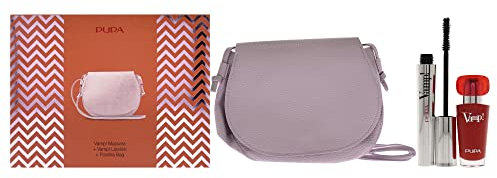 Pupa Milano Vamp! Wimperntusche und Lippenstift-Set für Frauen, 3-teilig, 9,1 g Mascara, 100 extra schwarz, 3,5 g Lippenstift, 303 Iconic Red