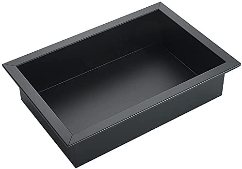 SANGOGO Doccia nicchia, 304 nero in acciaio inox da incasso box doccia organizer per vasca da bagno/shampoo/articoli da toeletta - (31,5 x 20 x 8 cm)