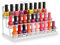 LADOKEE Nagellack Aufbewahrung mit 3 Metallablagen Nail Polish Organizer Nagellack Regal Display Ständer für Nagellack Lippenstift Spielzeug Parfüm Organizer (weiß)