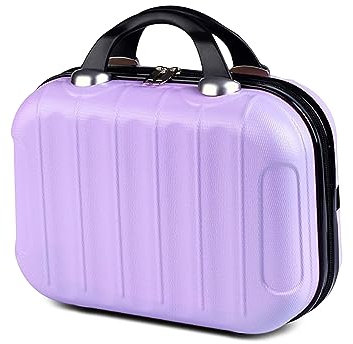 Balakaka Beauty Case da Viaggio Rigido 10L, 14 pollici Beauty Case Donna con Manico, Impermeabile ABS Trucchi Borsa per Cosmetici Può Essere Appeso ai Bagagli, Viola chiaro