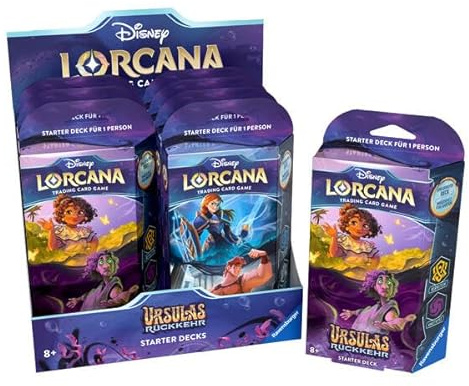 Disney Lorcana Trading Card Game: Set 4 - Display mit 8 Starter Decks (Deutsch)