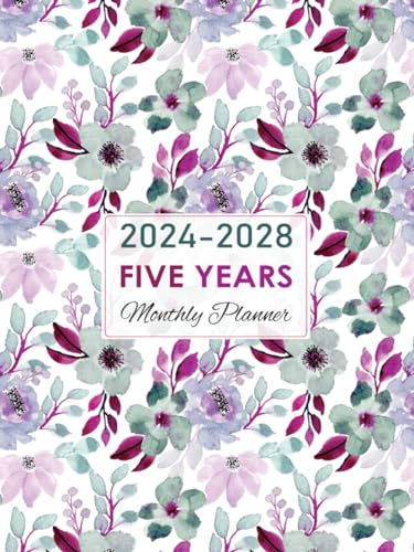 Planner 2024-2028: Five Year Monthly Organizer Calendar, Task and Checklist Logbook, In Addition to Calendars with Holidays and extras
