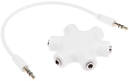 Homoyoyo Câble Répartiteur Audio Voies Adaptateur Jack pour Écouteurs Compatible avec Téléphone Pc Lecteurs De Musique Blanc