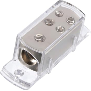 Angoily Car Power Distribution Block Audio Splitter Amp Cable Removable Shell High Conductivity