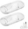 XINSUO® 2 bandejas de baño de Resina (Mármol Blanco, 25 * 11 cm)