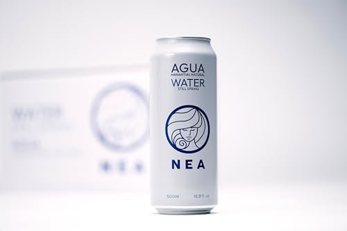 Eau Minérale Naturelle NEA – 12 Canettes 50cl – Source des Alpes – Sans BPA ni microplastiques – Aluminium Recyclable