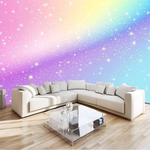 Fototapete Sterne Mit Farbverlauf Vlies Tapeten 350x256 cm 3D Effekt Moderne Wandtapete Wohnzimmer Schlafzimmer Wandbilder Wand