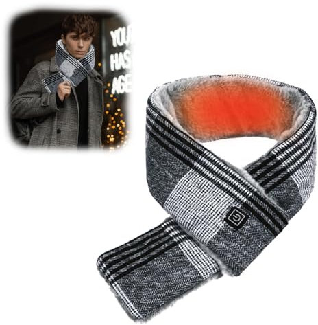 MADGININE Heated Scarf for Women and Men Rechargeable, USB Heating Neck Scarf 3 Heating Levels Electric Scarves Rechargeable heating Wrap Perfect Winter Gifts