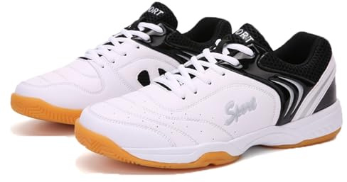 Leichtrit Badminton Schuhe,Squashschuh,Tischtennis Schuhe,Sneakers,Tennis Hallenschuhe Herren,Volleyball Schuhe Damen,Indoor Hallenturnschuhe,Unisex,Bequemes Futter,DäMpfung,Für Einsteiger