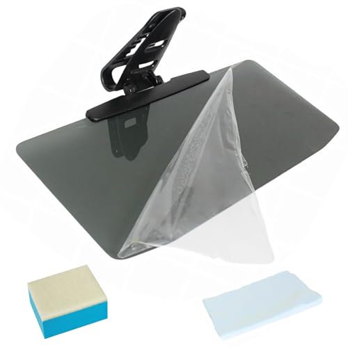 Polarized Car Sun Visor Extender - Universal Fit, Clearer Vision, Includes Cleaning Cloth and Mirror Wipe