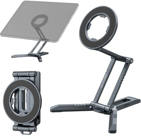 Leaplumin Magnetischer iPad-Ständer | 360° drehbarer Tablet-Halter für iPad Pro/Air/Mini & iPhone 15–12 | 2-in-1 Desktop- & Handheld-Modus, Tragbar & Stabil
