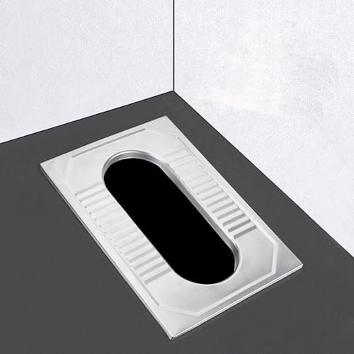 XAoSCd Toilettes À La Turque en Acier Inoxydable À Gros Calibre, Toilettes Rurales Transformées en Toilettes Sèches, Fosse De Défécation sans Chasse d'eau pour Salle De Bain,