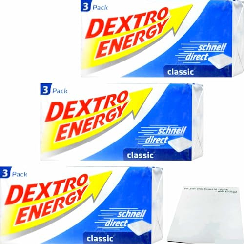 usy Bundle für Dextro Energy 3er Classic 3er Pack (3x138g Packung) + usy Block