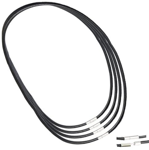 JYNXOR 4pcs Cordon Pour Collier, Cordon Pour Pendentif, Chaine Collier Cordon Cuir Pour Pendentif, Colliers Pour Homme, Ras De Cou Chaîne Cire Tressé Noir, 1,5mm, Longeur 40/45/50/55 Cm, Bijoux Cadeau