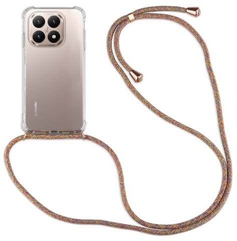 betterfon Handykette Hülle kompatibel mit Xiaomi 15T | Smartphone Hülle Case mit Band | Handyhülle Handyband zum Umhängen | Rainbow