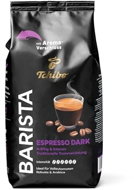 Tchibo BARISTA Espresso Dark, 1kg Kaffeebohnen, mit Aroma-Verschluss, kräftig-intensiver Geschmack