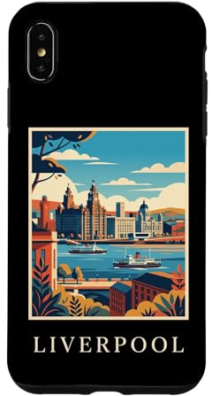 Liverpool England Waterfront Skyline Travel Design Case for iPhone XS Max