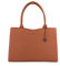 Socha Laptoptasche Damen/Businesstasche Frauen/Aktentasche mit Tragegurt - Elegant - Extra leichte Synthetik - Straight Line Cognac - 15.6 Zoll Braun