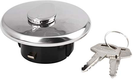 sourcing map Metal Plateado Tapón del Depósito de Gasolina para Moto GN125 con 2 Llaves