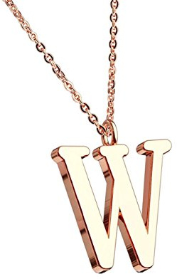 beyoutifulthings Halskette Anhänger ALPHABET INITIALEN Kette Damen-Halskette Schmuck Collier Edelstahl Silber Roségold