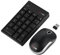 Clavier Numérique et Souris Combo 2.4GHz sans Fil 22 Touches Mini Pavé Numérique avec USB Nano Récepteur pour Portable Ordinateur de Bureau PC Portable