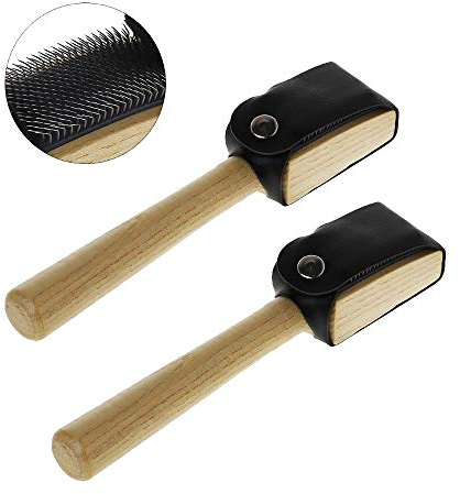 JKJF Cepillo para Zapatos de Baile, Suela de Gamuza, Cepillo de Limpieza de Madera, Cepillo Limpiador de Zapatos (2 Piezas)