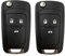 RKFUK - 2 x Replacement 3 Button Remote Flip Car Key Fob Case Shell Uncut Blade Suitable for Vauxhall Opel Astra Insignia Vectra Zafira Meriva Mokka Cars Vans Keys