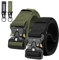 MOZETO Taktischer Gürtel, Unisex Militär Gürtel mit Schnellspanner Metallschnalle, Nylon Gürtel für Outdoor, Arbeit, Militär, Freizeit, Jagen - Gift Packaging,N. Schwarz+armee Grün, 2er pack,XL-153cm
