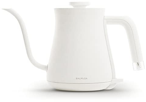 BALMUDA The Kettle | Electric Gooseneck Kettle | Lightweight | Stainless Steel | 0.6L (20fl oz) Capacity | Neon Light Indicator | Perfect for Tea and Coffee | US Version | White