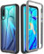 BESINPO for Huawei P30 Lite Case,Military Grade Drop 360 Full-Body Built-in Screen Protector Shockproof Anti-scratch Protective Case for Huawei P30 lite Black/Clear
