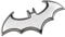 Careflection 3D Batman Silber Badge Emblem Aufkleber Decal für alle Auto Fahrrad SUV Handy Laptop (8 x 3,5 cm)