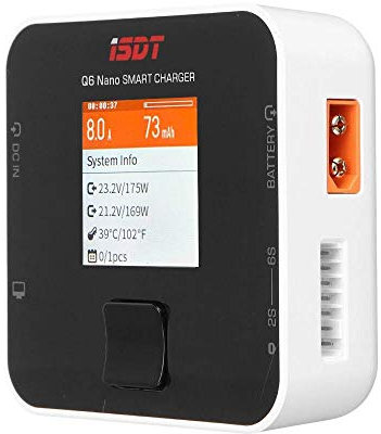 ISDT Q6 Nano Chargeur de modélisme 8.0 A LiFePO, Li-ION, Li-polymère, LiHV, NiMH, Plomb Sortie de Charge USB, Détection