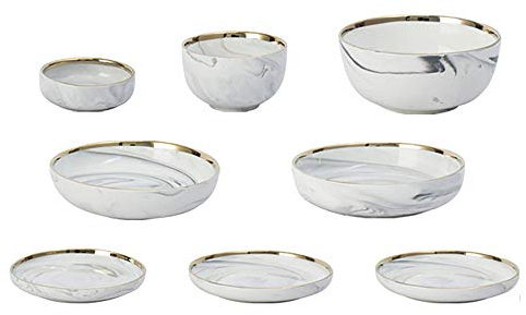 8Pc Assiettes Marbre Style Europé en Phnom Penh Set de Vaisselle