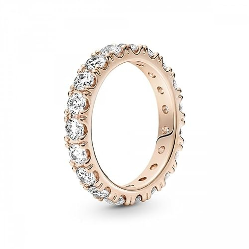 PANDORA ROSE Timeless Ring funkelnde Reihe 14k rosévergoldet, Zirkonia 180050C01 50