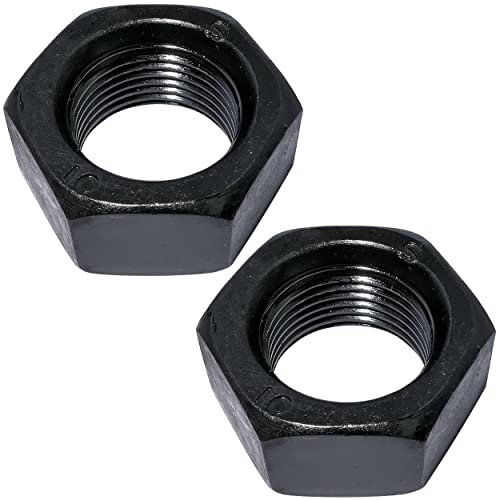 AERZETIX - C52851 - Satz von 2 - Sechskantmuttern M20x1.5 mit sechskant angefast - geschwärzter stahl