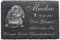 Zwergkaninchen Tiergrabstein Schiefer Gedenktafel Grabstein graviert mit Wunschtext Name Datum 22 x 16 cm | Dekolando