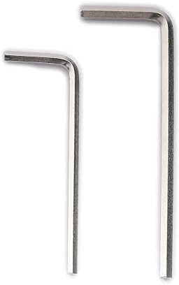 Musiclily Basic Metrisch 2.5mm und 3mm Stahl Gitarren Innensechskantschlüssel für E-Gitarre Floyd Rose Tremolo System, Nickel (2er Set)