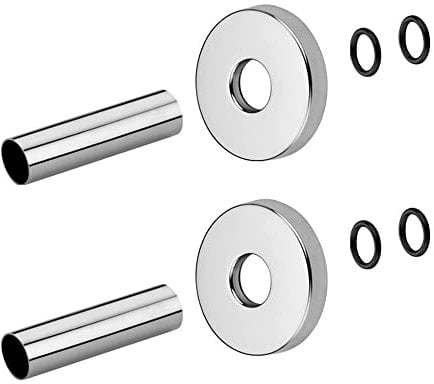 Kit copritubo per termoarredo in Ottone – set 2 pezzi, disponibile in diverse colorazioni, compatibile con tubi in rame e multistrato