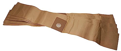 vhbw 5X Staubsaugerbeutel kompatibel mit Kärcher T 201, T 201 + ESB 28 Staubsauger - Papier Braun