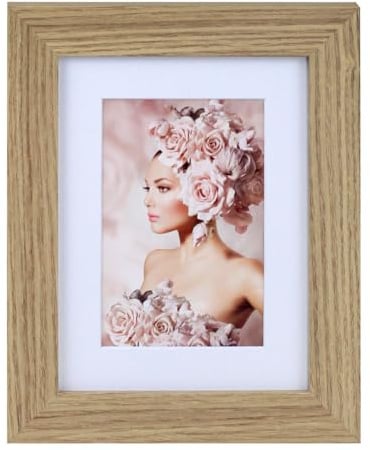 IDEAL TREND Bilderrahmen Holz Rahmen Plexi Acryl Collage Wanddeko Poster quadratisch S215: Farbe: Natur | Format: 15x20