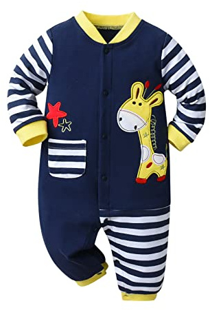 Derouetkia Baby Boys Girls Clothes with Giraffe Pattern Clothes Long Sleeve Baby Outfits