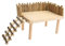 Hamsterplattform, Kletterzubehör, Kleiner Haustierspielplatz, Hamster-Klettergerüst aus Holz mit Zaun für Parror, Rennmaus, Eichhörnchen, Ratte, Hamster, Goldbär, Vogel(Universaltyp)