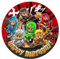 J&M DECO Décoration Gâteau Ninja - Décoration gâteau crème - Les Pétales pour Gâteau - Décorations Comestibles Rond 20 cm - Décoration Papier Comestible - Décoration Gâteau Anniversaire