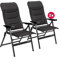 BERGER Novara XL Klappsessel | Set 2 Stück | Großer Klappsessel für Camping | Klappstuhl Leichter Garten | Bequemer Stuhl aus Aluminium | Peche, Terrasse, Balkon, Strand | Klappstühle