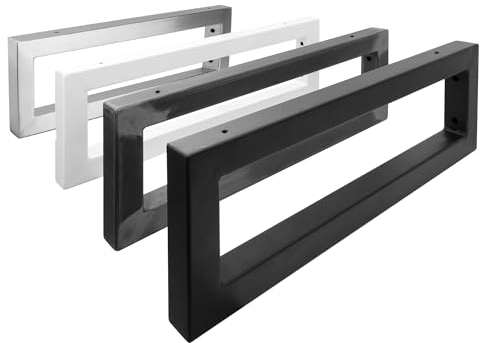 Natural Goods Berlin 2x Wand-Konsole RECHTECK | Waschtisch-Halterung stabil | Einfache Wand-Montage | Regal-Halter aus Edel-Stahl | Konsolen-Träger für Waschbecken & Wand-Regal | 500 mm