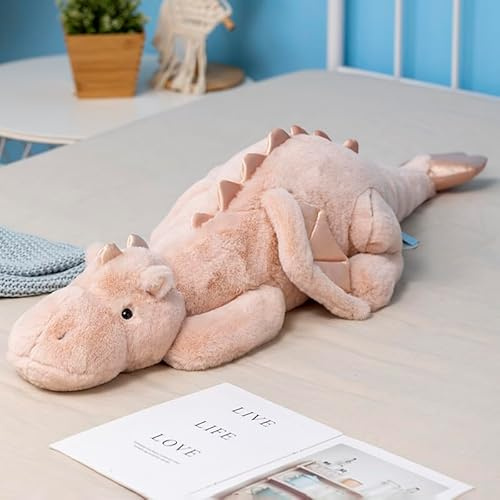 Ololele Drache Stofftier 90x34x14cm 2.2KG Medium Plüsch Drache Spielzeug für Kinder Rosa Weiß Grün und Blau erhältlich Sehr süßer Plüschdrache